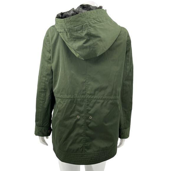 Joie Jacket Womens XS Green Golden Gavi Anorak Coat Shell Faux Fur Vest Gorpcore - Picture 9 of 14